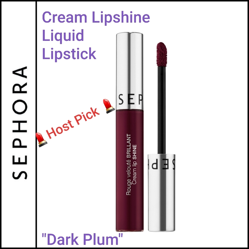 🆕️ Sephora Cream Lipshine Lipstick "Dark Plum"